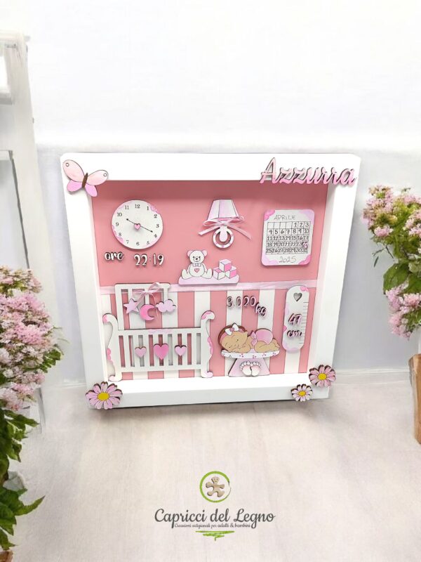 Stanzetta Quadro nascita - cm 30 - immagine 4