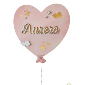 Lampada da parete con pile - Cuore