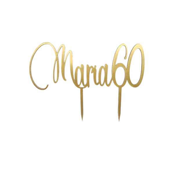 Cake Topper Nomi e Scritte - in Legno o Plexiglass - personalizzate - immagine 4