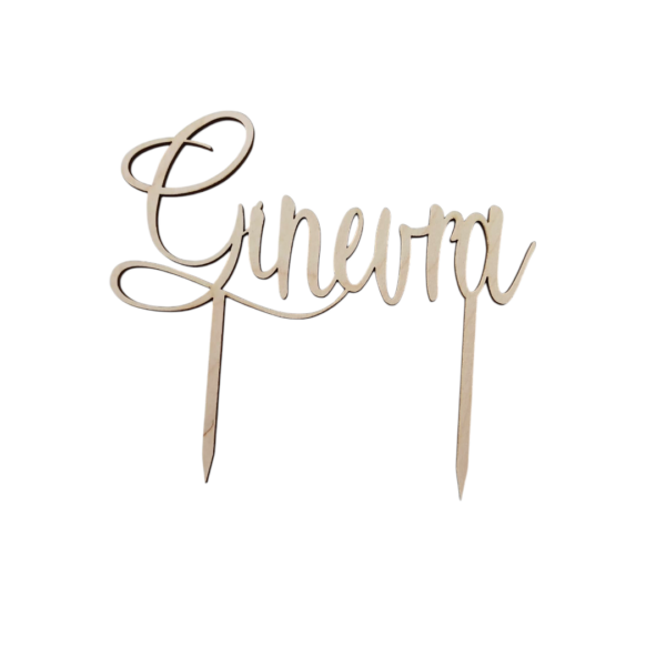 Cake Topper Nomi e Scritte - in Legno o Plexiglass - personalizzate - immagine 6