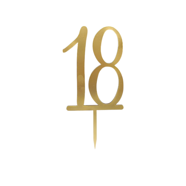 Cake Topper Numero per Compleanno -in Legno o Plexiglass - personalizzato per Compleanni