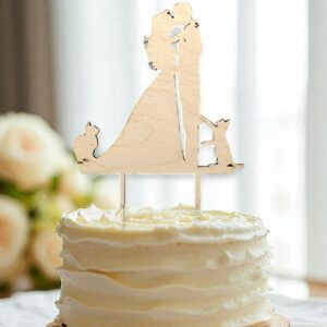 Cake Topper Personalizzato Sposi con Gatti – In Legno o Plexiglass, Realizzato su Misura per matrimoni