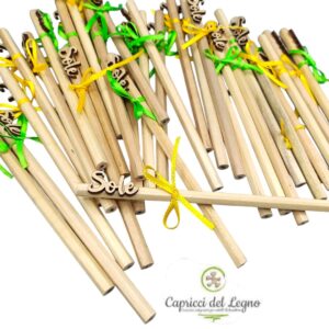 Matite in legno con nome in rilievo, personalizzabili