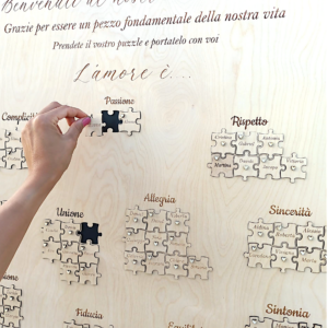Tableau de Mariage Calamitato con Puzzle personalizzati - Segnaposto Matrimonio