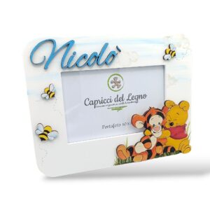 Portafoto in legno Winnie the Pooh e Tigto