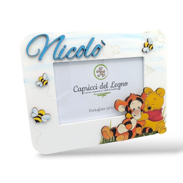 Portafoto in legno Winnie the Pooh e Tigto