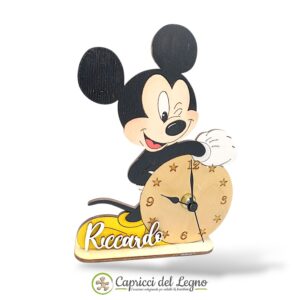 Orologio in Legno Topolino cm 15